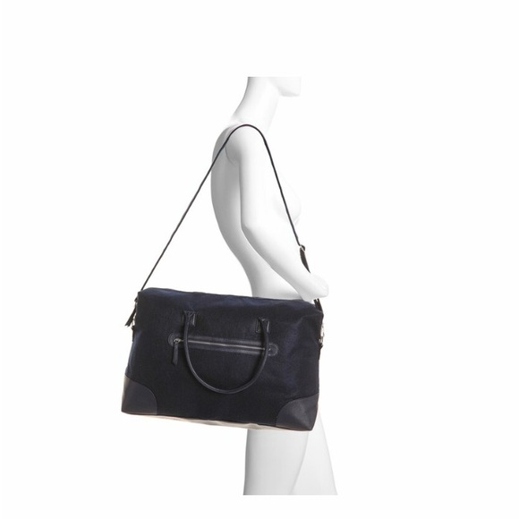 Final sale New DSW navy felt weekender bag for your travels - Picture 2 of 12